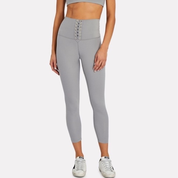 We Wore What light grey leggings with mock lace up detail, size S/P NWOT - Picture 1 of 12